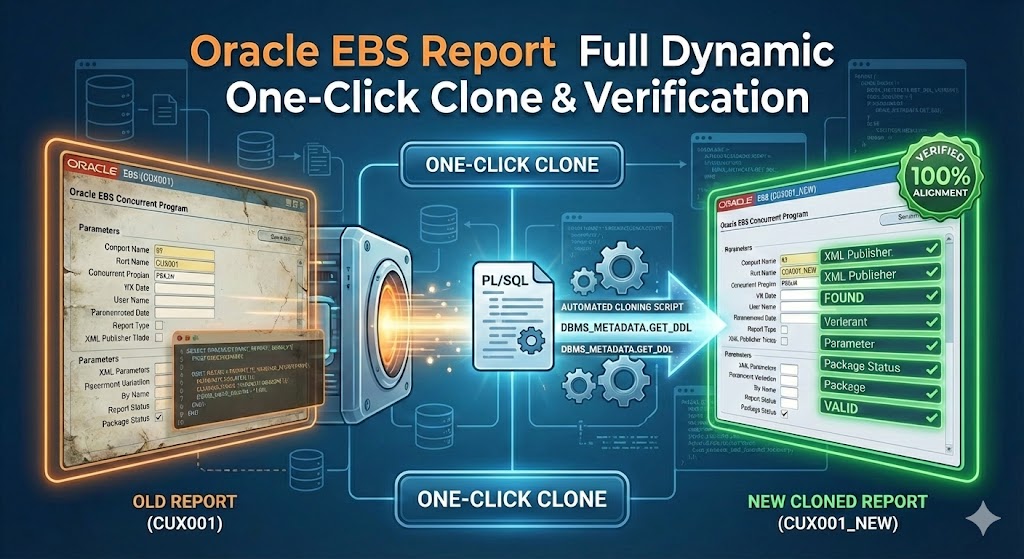 Oracle EBS 实战：并发报表全动态一键克隆及环境核对方案